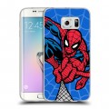 Дизайнерский пластиковый чехол для Samsung Galaxy S6 Edge Человек-паук