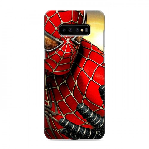Дизайнерский пластиковый чехол для Samsung Galaxy S10 Plus Человек-паук