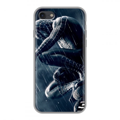 Дизайнерский силиконовый с усиленными углами чехол для Iphone 7 Человек-паук