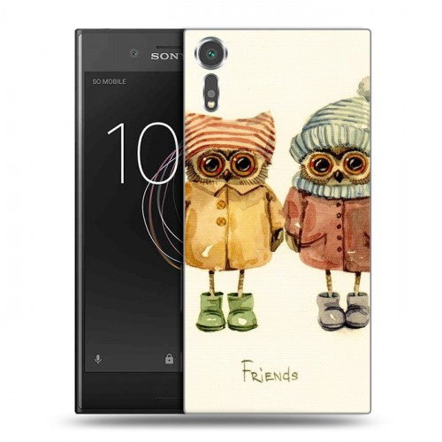 Дизайнерский пластиковый чехол для Sony Xperia XZs Совы