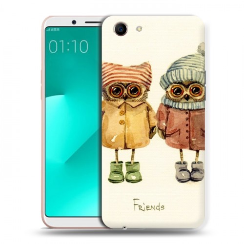 Дизайнерский пластиковый чехол для OPPO A83 Совы