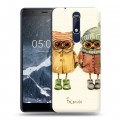 Дизайнерский пластиковый чехол для Nokia 5.1 Совы