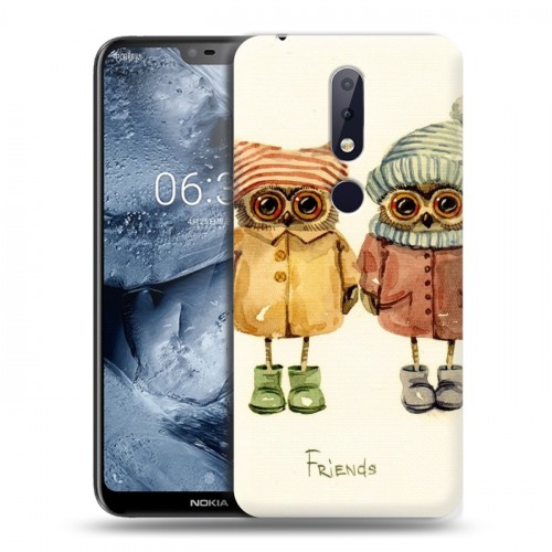 Дизайнерский силиконовый чехол для Nokia 6.1 Plus Совы