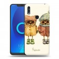 Дизайнерский силиконовый чехол для Alcatel 5V Совы