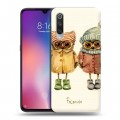 Дизайнерский силиконовый с усиленными углами чехол для Xiaomi Mi9 Совы