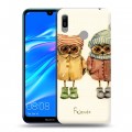 Дизайнерский пластиковый чехол для Huawei Y6 (2019) Совы