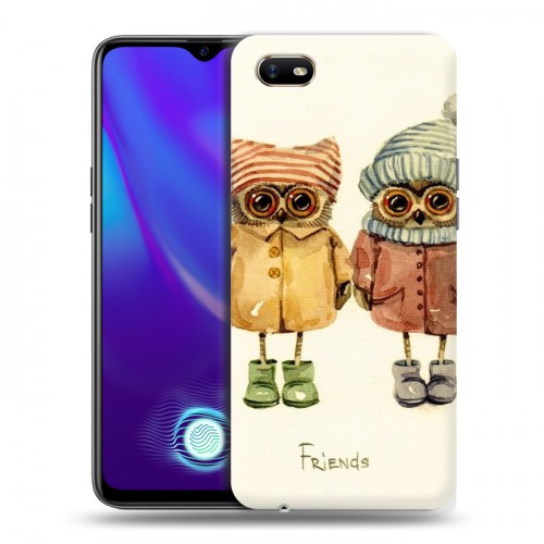 Дизайнерский пластиковый чехол для OPPO A1k Совы