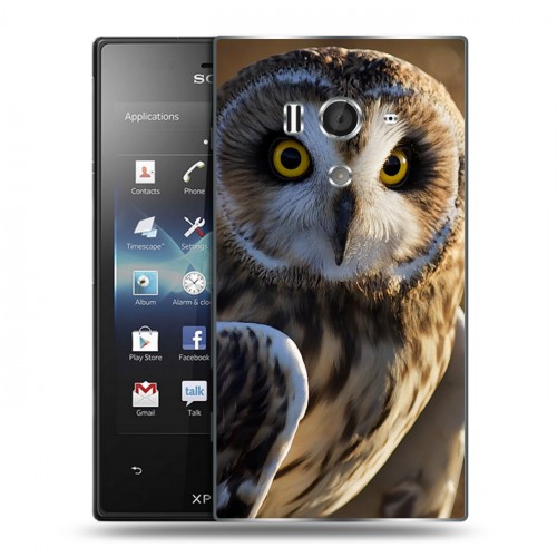 Дизайнерский пластиковый чехол для Sony Xperia acro S Совы