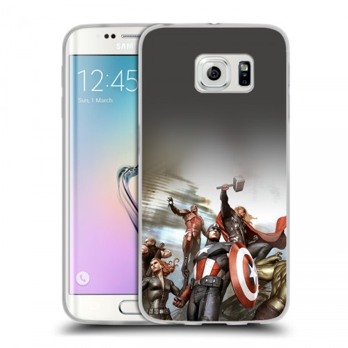 Дизайнерский пластиковый чехол для Samsung Galaxy S6 Edge Мстители