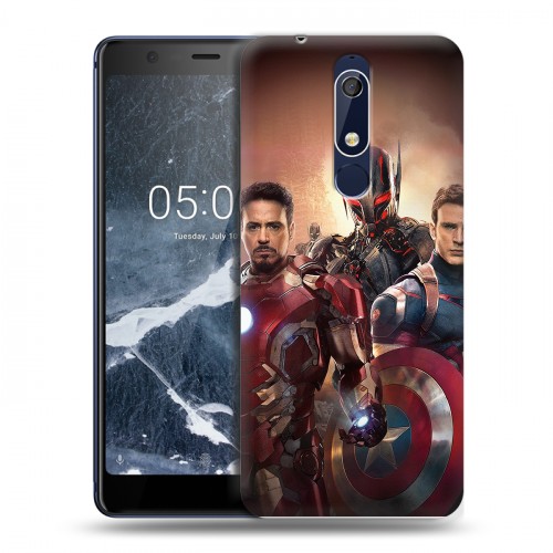 Дизайнерский пластиковый чехол для Nokia 5.1 Мстители