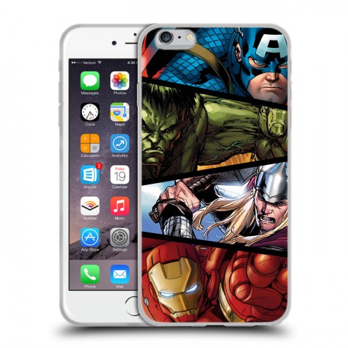 Дизайнерский силиконовый чехол для Iphone 6 Plus/6s Plus Мстители