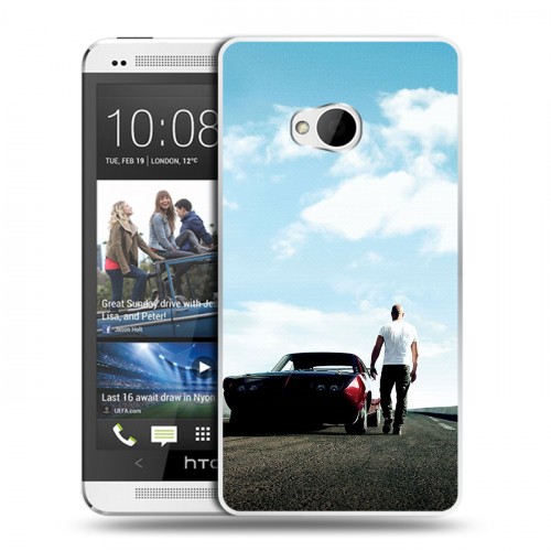 Дизайнерский пластиковый чехол для HTC One (M7) Dual SIM Форсаж