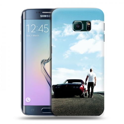Дизайнерский пластиковый чехол для Samsung Galaxy S6 Edge Форсаж