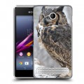 Дизайнерский силиконовый чехол для Sony Xperia E1 Совы