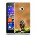 Дизайнерский пластиковый чехол для Microsoft Lumia 540 Совы