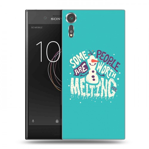 Дизайнерский пластиковый чехол для Sony Xperia XZs Холодное сердце