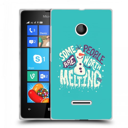 Дизайнерский пластиковый чехол для Microsoft Lumia 435 Холодное сердце