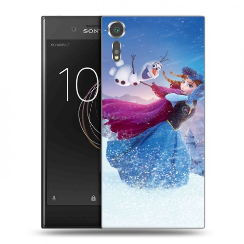 Дизайнерский пластиковый чехол для Sony Xperia XZs Холодное сердце