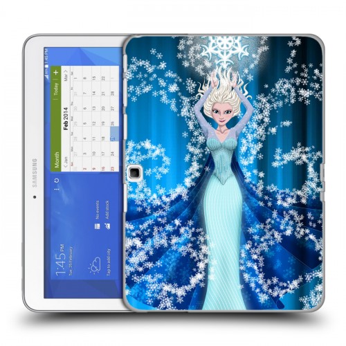 Дизайнерский силиконовый чехол для Samsung Galaxy Tab 4 10.1 Холодное сердце Дизайнерский силиконовый чехол для Samsung Galaxy Tab 4 10.1 Холодное сердце