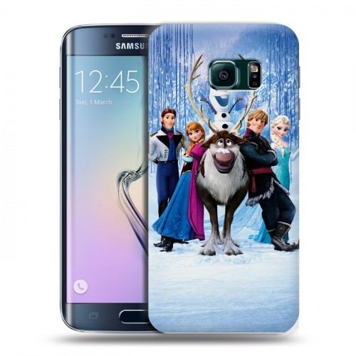 Дизайнерский пластиковый чехол для Samsung Galaxy S6 Edge Холодное сердце
