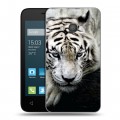Дизайнерский силиконовый чехол для Alcatel One Touch Pixi 4 (4) Тигры