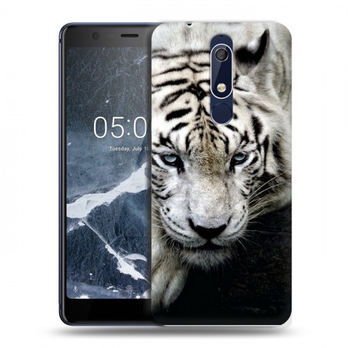 Дизайнерский пластиковый чехол для Nokia 5.1 Тигры