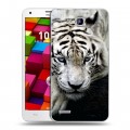 Дизайнерский пластиковый чехол для Huawei Honor 3x Тигры