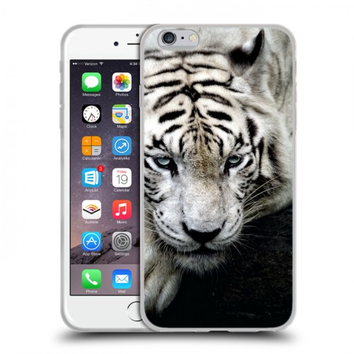 Дизайнерский силиконовый чехол для Iphone 6 Plus/6s Plus Тигры