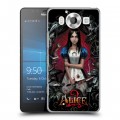 Дизайнерский пластиковый чехол для Microsoft Lumia 950 Alice Madness Returns