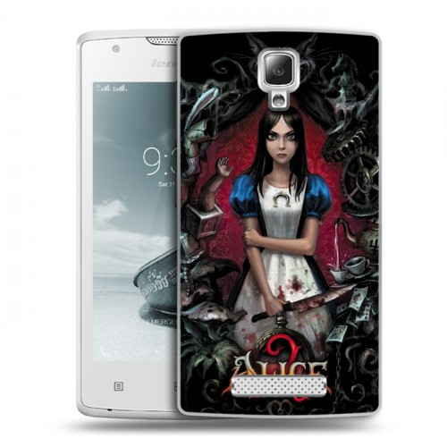 Дизайнерский пластиковый чехол для Lenovo A1000 Alice Madness Returns