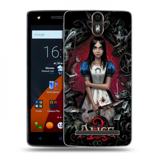 Дизайнерский силиконовый чехол для Wileyfox Storm Alice Madness Returns