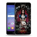 Дизайнерский пластиковый чехол для Huawei Y3 (2017) Alice Madness Returns