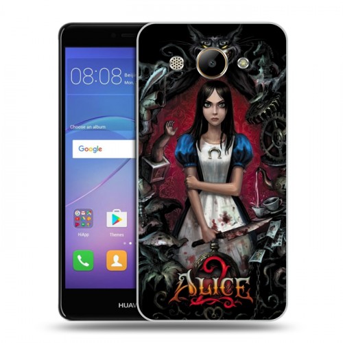 Дизайнерский пластиковый чехол для Huawei Y3 (2017) Alice Madness Returns