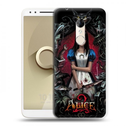 Дизайнерский пластиковый чехол для Alcatel 3 Alice Madness Returns