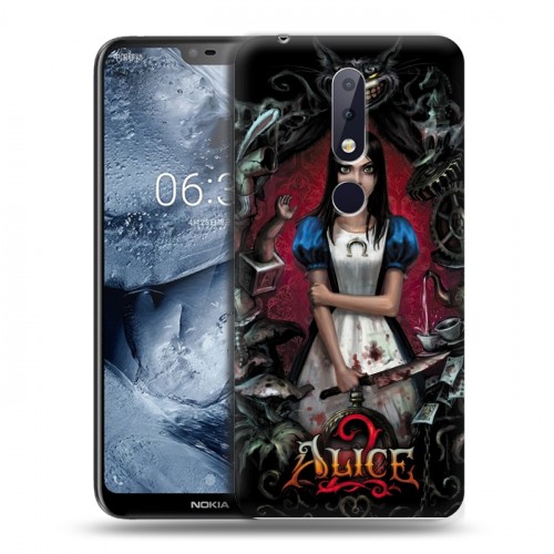 Дизайнерский пластиковый чехол для Nokia 6.1 Plus Alice Madness Returns