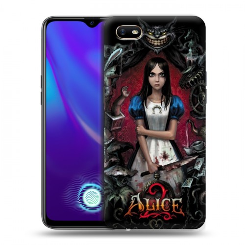 Дизайнерский силиконовый с усиленными углами чехол для OPPO A1k Alice Madness Returns