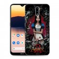 Дизайнерский силиконовый с усиленными углами чехол для Nokia 2.3 Alice Madness Returns