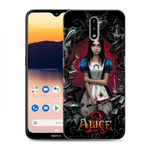 Дизайнерский пластиковый чехол для Nokia 2.3 Alice Madness Returns