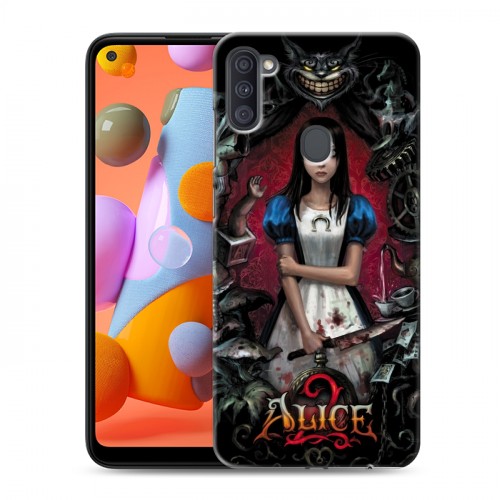 Дизайнерский силиконовый с усиленными углами чехол для Samsung Galaxy A11 Alice Madness Returns