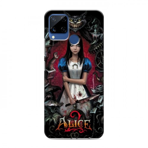 Дизайнерский силиконовый с усиленными углами чехол для Realme C15 Alice Madness Returns