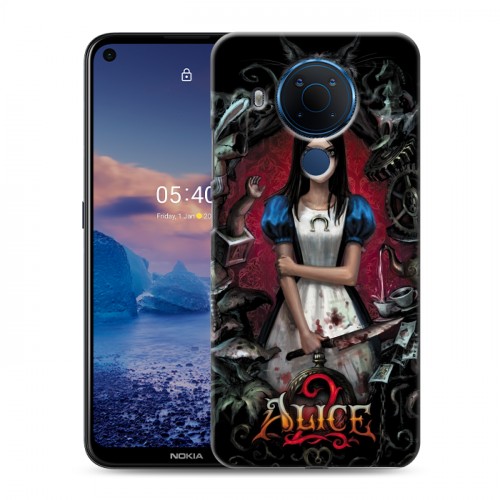 Дизайнерский силиконовый чехол для Nokia 5.4 Alice Madness Returns