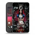 Дизайнерский пластиковый чехол для HTC Desire 200 Alice Madness Returns