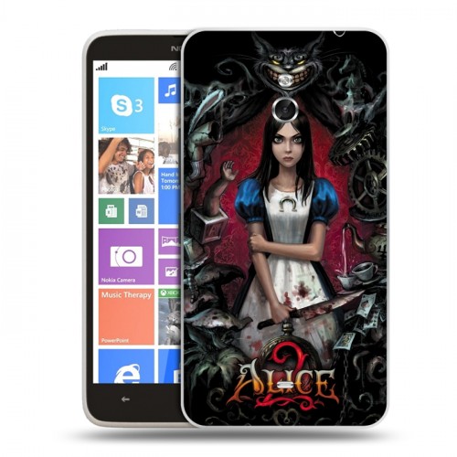 Дизайнерский пластиковый чехол для Nokia Lumia 1320 Alice Madness Returns