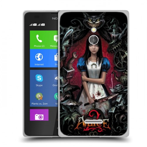 Дизайнерский силиконовый чехол для Nokia XL Alice Madness Returns