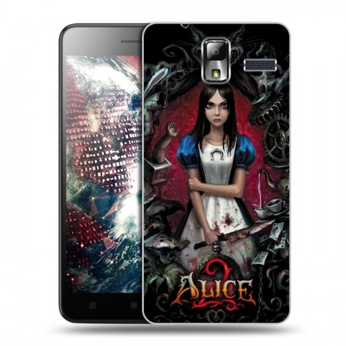 Дизайнерский силиконовый чехол для Lenovo S580 Ideaphone Alice Madness Returns