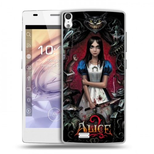 Дизайнерский пластиковый чехол для Prestigio Grace Alice Madness Returns