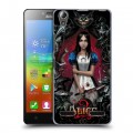 Дизайнерский пластиковый чехол для Lenovo A6000 Alice Madness Returns