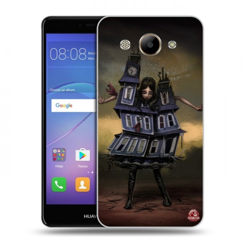 Дизайнерский пластиковый чехол для Huawei Y3 (2017) Alice Madness Returns