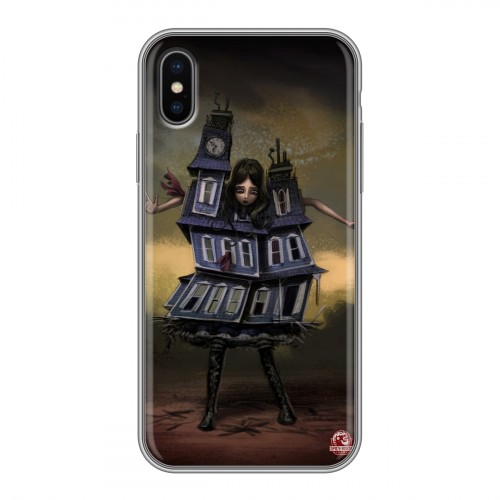 Дизайнерский силиконовый чехол для Iphone x10 Alice Madness Returns