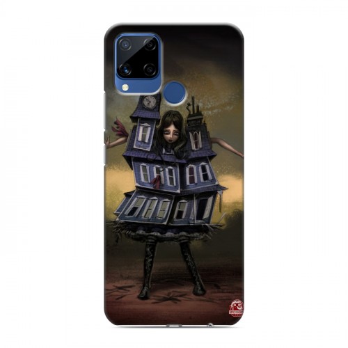 Дизайнерский силиконовый с усиленными углами чехол для Realme C15 Alice Madness Returns